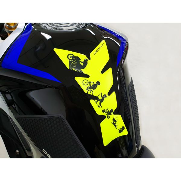 Motorcycle TankPads OneDesign Tankpad Moon Camo Fuxia Black	/Fluorescent Yellow 43010814