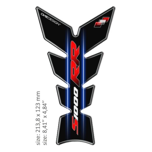 Motorcycle TankPads OneDesign Universal Tank Pad Gloss Black/white/red/green Aprilia Design Multi 43010556