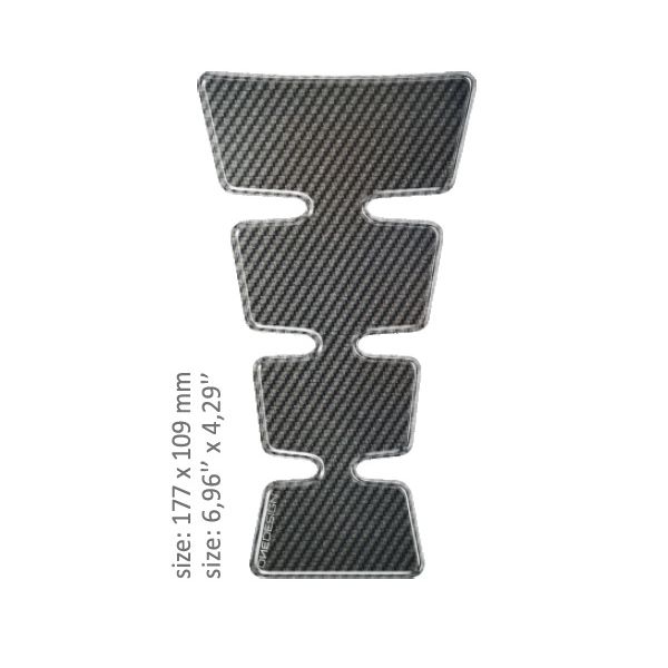 Motorcycle TankPads OneDesign Universal Tank Pad Gloss Gray Carbon Design Resin/polyurethane Carbon Fiber 43010494