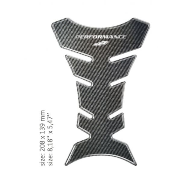 Motorcycle TankPads OneDesign Universal Tank Pad Gloss Gray Carbon Design Resin/polyuret Carbon Fiber 43010501
