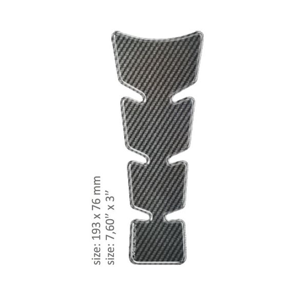 Motorcycle TankPads OneDesign Universal Tank Pad Gloss Gray Carbon Design Resin/polyuret Carbon Fiber 43010506