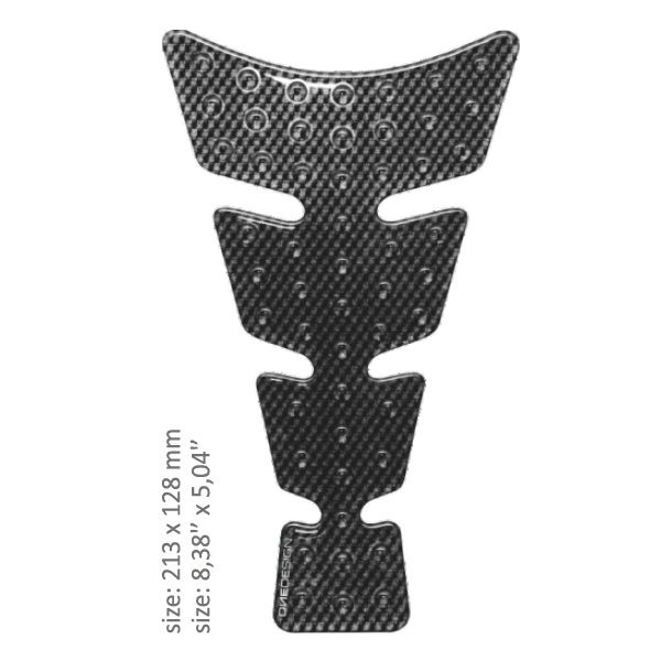 Motorcycle TankPads OneDesign Universal Tank Pad Gloss Gray Carbon Design Resin/polyureth Carbon Fiber 43010512