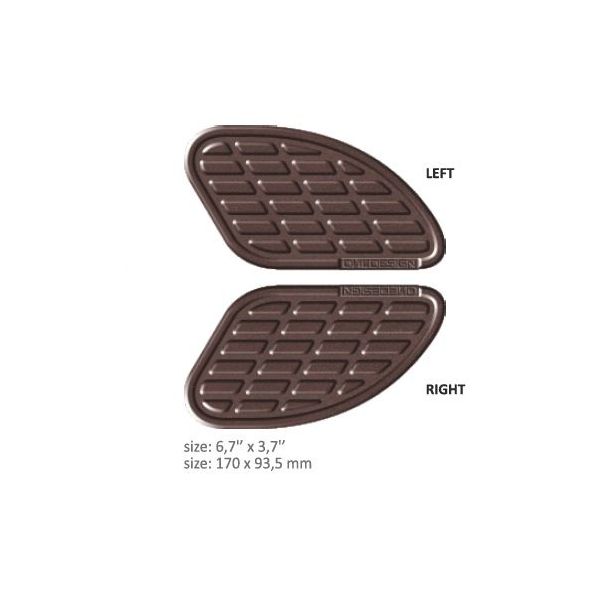 Motorcycle TankPads OneDesign Universal Tank Pad Matte Gray Leather 43010573