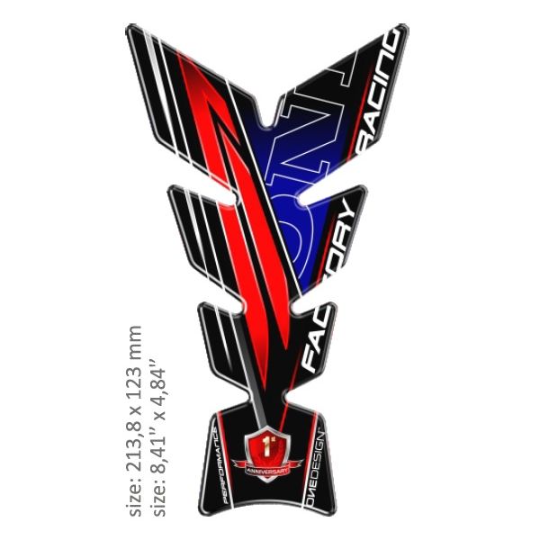 Motorcycle TankPads OneDesign Universal Tank Pad Gloss Black/red/green Aprilia Design Multi 43010559