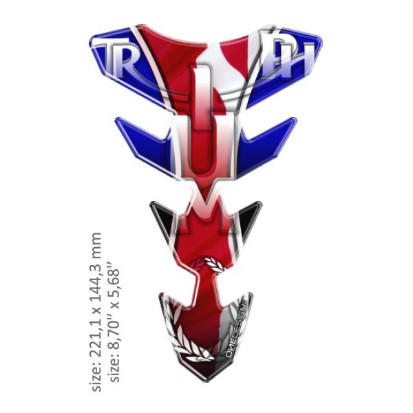 Motorcycle TankPads OneDesign Universal Tank Pad Gloss Red/blue/white Uk Flag Design Re Multi 43010532