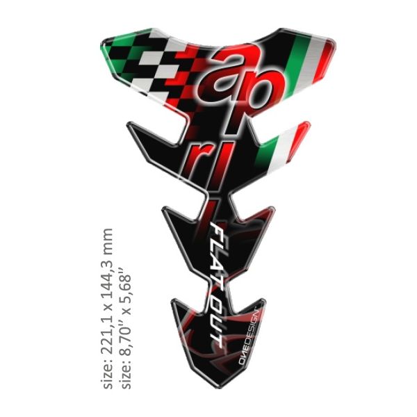 Motorcycle TankPads OneDesign Universal Tank Pad Gloss Black/red/white Honda Design Res Multi 43010533