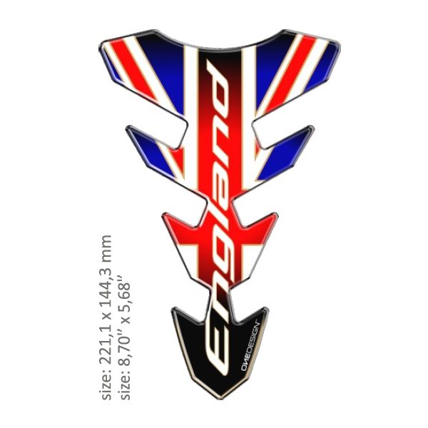 Motorcycle TankPads OneDesign Universal Tank Pad Gloss Red/blue/white Triumph Design R Multi 43010542