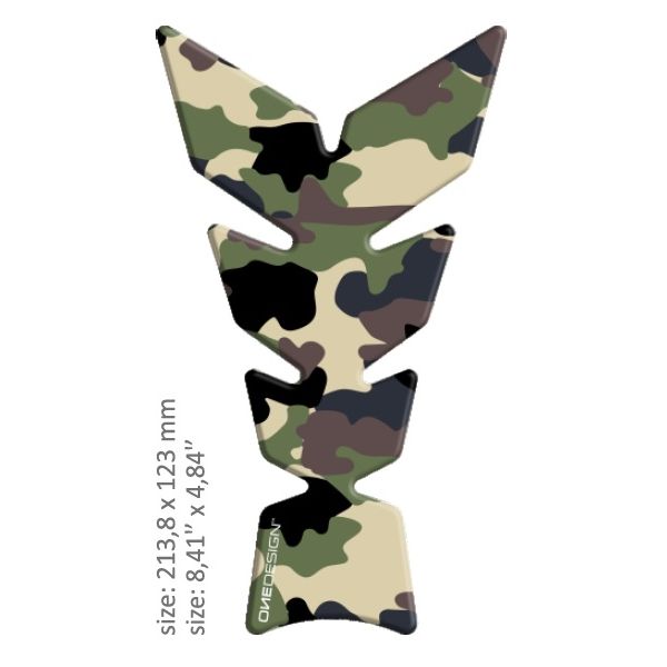 Motorcycle TankPads OneDesign Universal Tank Pad Matt Green/beige/black Camouflage Greem Design X Camouflage	/Multi 43010569