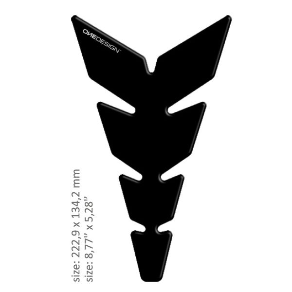 Motorcycle TankPads OneDesign Universal Tank Pad Matt Black Carbon Design X Resin/polyure Black 43010515