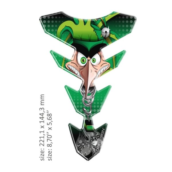 Motorcycle TankPads OneDesign Universal Tank Pad Gloss Green/black/white Kawasaki Design Green 43010540