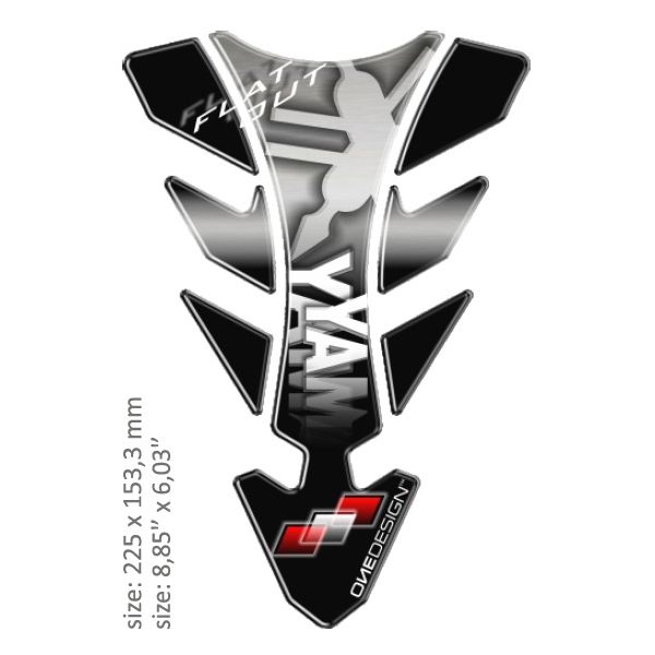 Motorcycle TankPads OneDesign Universal Tank Pad Gloss Black/green/white Kawasaki Design Multi 43010552