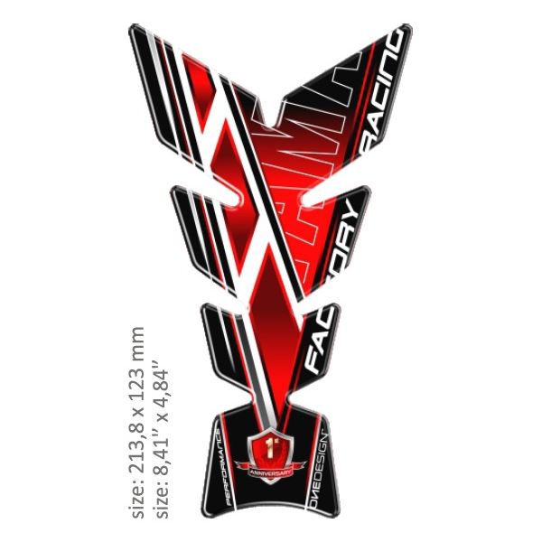 Motorcycle TankPads OneDesign Universal Tank Pad Gloss Black/red/white/blue Suzuki Design Multi 43010562