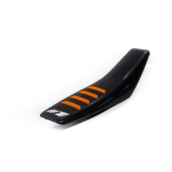 Seats and Covers OneGripper Seat Cover Ribbed Black/Orange KTM EXC 300/HQV TE/TC 300/GAS EC 300