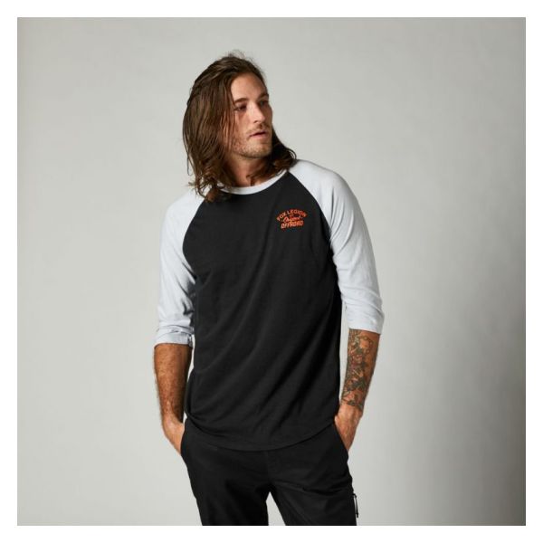 Tricouri/Camasi Casual Fox Racing Bluza Original Speed 3/4 Raglan Black