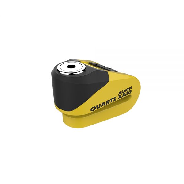  Oxford QUARTZ ALARM XA10 DISC LOCK (10mm PIN) YELLOW/BLACK