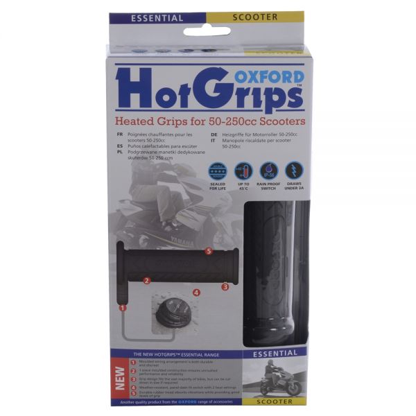 Grips Road Bikes Oxford HOTGRIPS SCOOTER WITH PANEL SWITCH