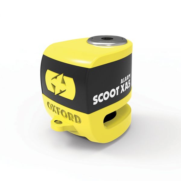 Anti theft Oxford SCOOT XA5 ALARM DISC LOCK (5.5mm PIN) YELLOW/BLACK -