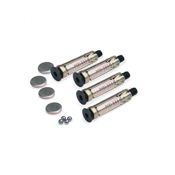 Anti theft Oxford Pack of 4 Ground Plugs Bolts 6mm Ball Bearings & Caps for AnchorForce (produs nou)