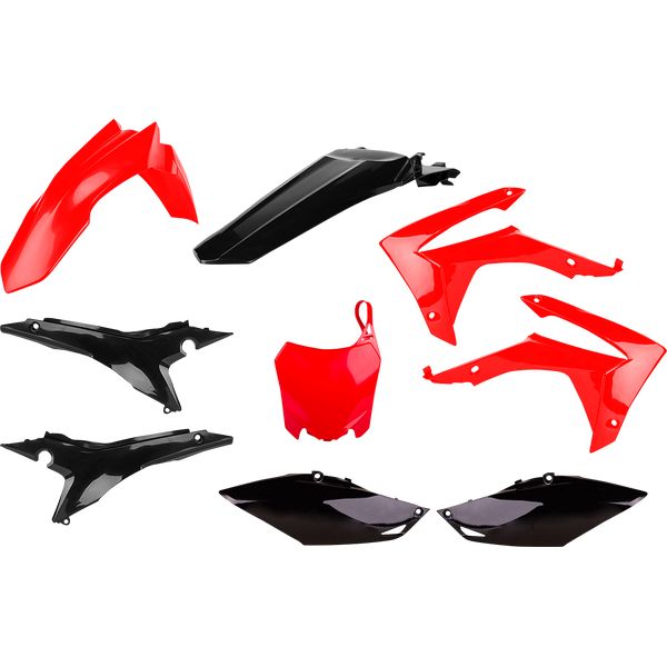 Plastice MX-Enduro Polisport Kit Plastice Honda CRF 250 R/CRF 450 R Black/Red 90832