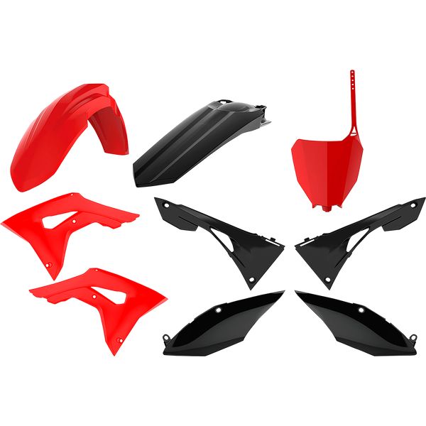 Plastice MX-Enduro Polisport Kit Plastice Honda CRF 250 R/CRF 450 R Black/Red 90833