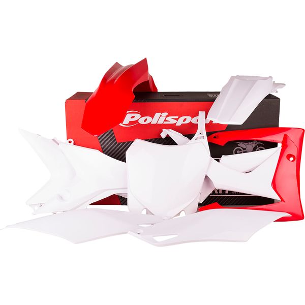 Plastice MX-Enduro Polisport Kit Plastice Honda CRF 250 R/CRF 450 R White 90536