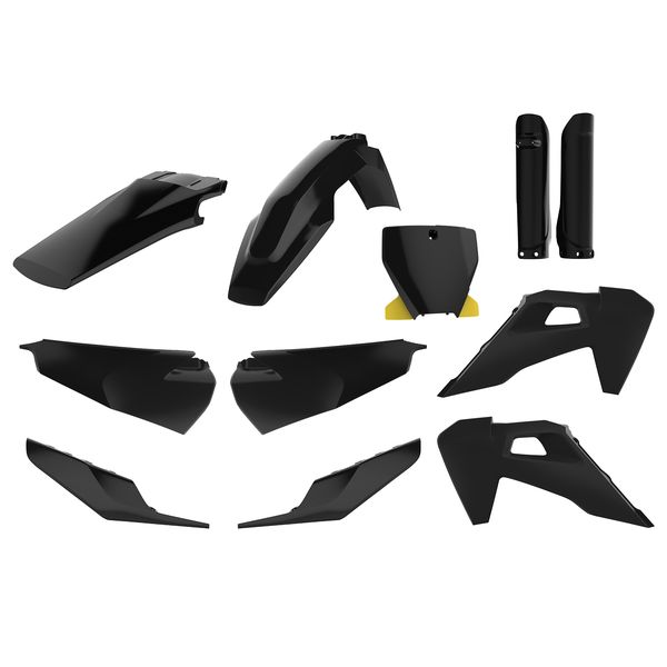 Plastics MX-Enduro Polisport Plastic Kit HSQ  FC/TC/250/350/125 Black 91122