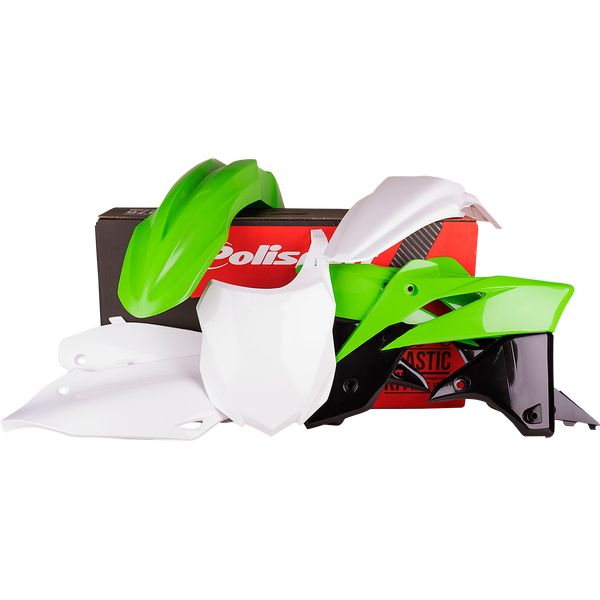 Plastice MX-Enduro Polisport Kit Plastice Kawasaki KX 250 F White 90625