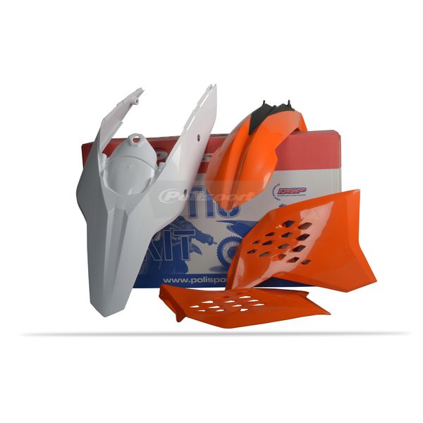 Plastice MX-Enduro Polisport Kit Plastice KTM EXC/EXC-F/XC/250/350/450 Black/Orange/White 90853