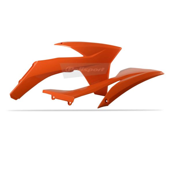 Plastice MX-Enduro Polisport Laterale Radiator KTM EXC 2012-2013 Orange