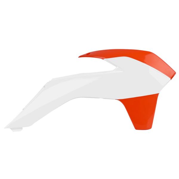 Plastics MX-Enduro Polisport KTM EXC 300 2014-2016 Orange/White Radiator Covers