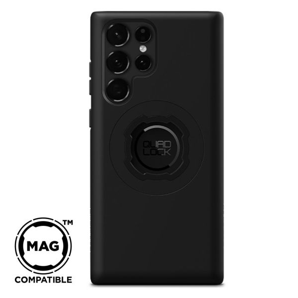 Handlebar Mounts Phone/GPS Quad Lock Galaxy S23 MAG Case with Black MAG Ring QMC-GS23