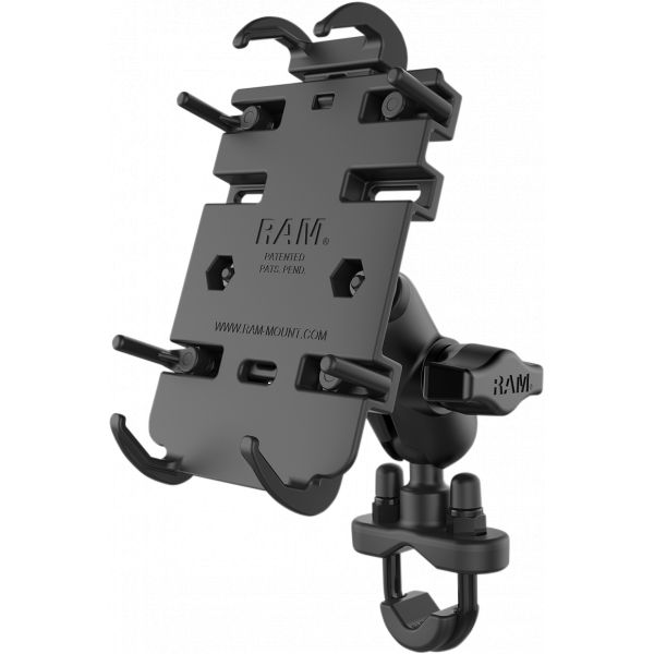 Handlebar Mounts Phone/GPS Ram Mounts Quick Grip Phone Mount With U-bolt Base - Ram-b-149za-pd3