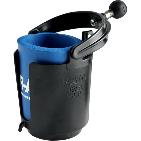 Handlebar Mounts Phone/GPS Ram Mounts Self-leveling Cup Holder 1 Ball - Ram-b-132bu