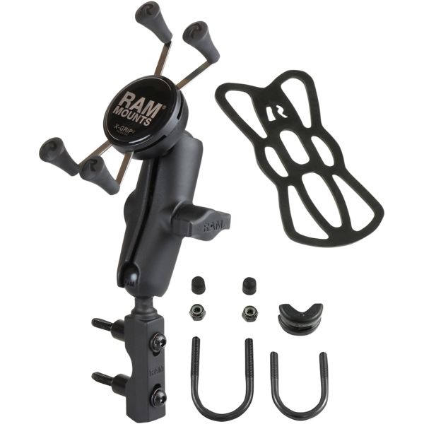 Suport Ghidon Telefon/GPS Ram Mounts X-grip Suport Mobil Prindere Rezervor Lichid Frana/Ambreiaj Aluminum Steel Black - Ram-b-174-un7