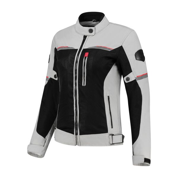 Textile Womens Jackets Rusty Stitches Lady Textile Moto Jacket Lynn Light Grey/Black 24