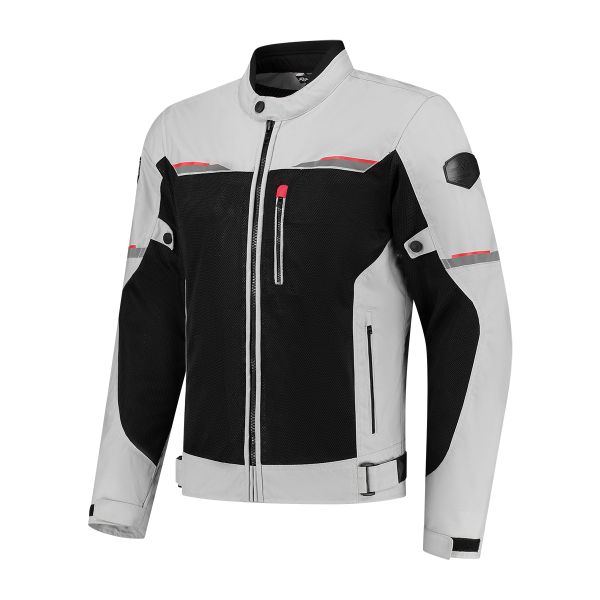 Geci Moto Textil Rusty Stitches Geaca Moto Textila Ruben Light Grey/Black 24