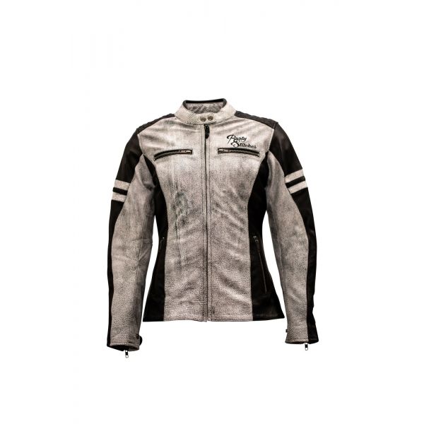  Rusty Stitches Geaca Piele Dama Jack Joyce Black/White
