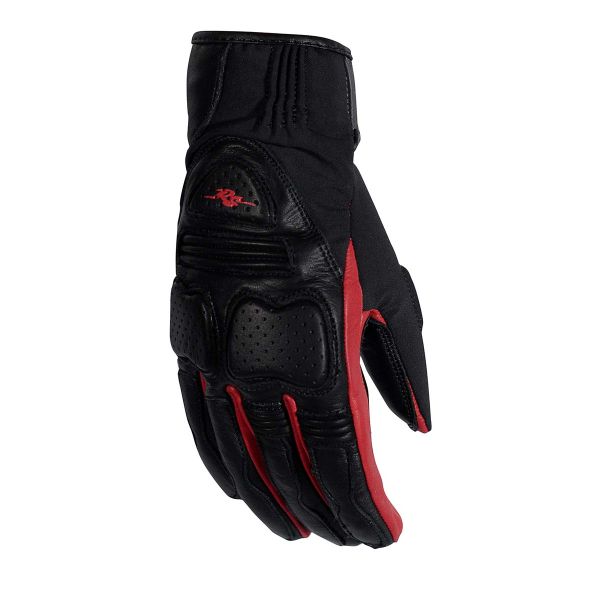 Gloves Womens Rusty Stitches Leather/Textile Moto Lady Gloves Christine Black/Red 2024