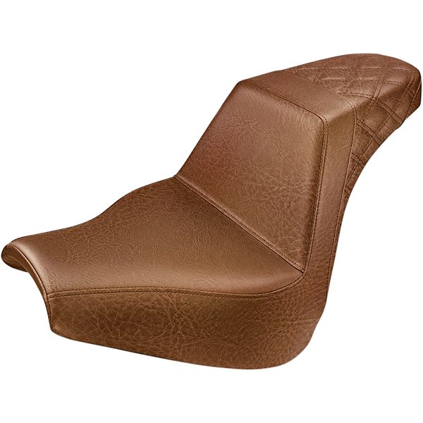 Street Bike Saddle Saddlemen SEAT STEP UP PASS LS BRWN 818-31-173BR