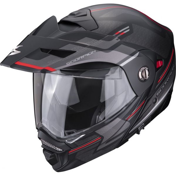 Casti Moto Adventure-Touring Scorpion Exo Casca Moto Flip-UP/Touring/Adventure ADX-S Carrera Black Matt/Red 23