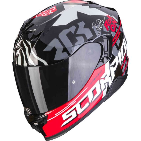 Casti Moto Integrale Scorpion Exo Casca Full-Face/Integrala 520 Evo Air Rok Bagoros Negru/Rosu