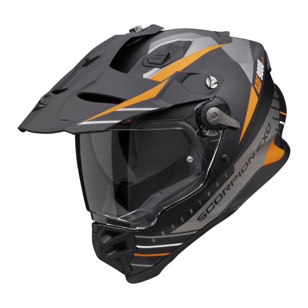 Casti Moto Adventure-Touring Scorpion Exo Casca Moto Adventure Adf-9000 Air Feat Matt Black/Silver/Orange 2024