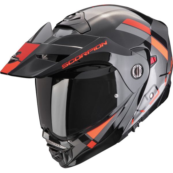 Casti Moto Flip-up (Modulabile) Scorpion Exo Casca Moto Flip-Up ADX-2 Galane Silver/Black/Red 24