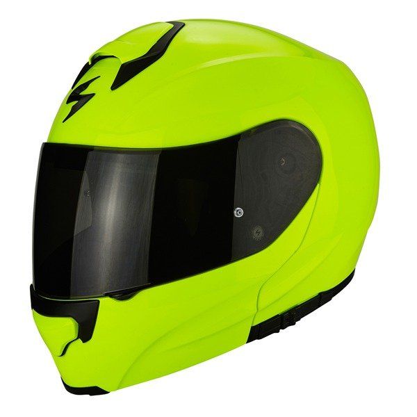  Scorpion Exo Moto Flip-Up Helmet Exo-3000 Air Solid Neon Yellow
