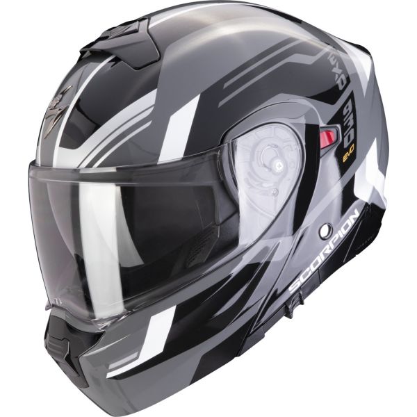 Casti Moto Flip-up (Modulabile) Scorpion Exo Casca Moto Flip-Up Exo 930 Evo Sikon Grey/Black/White 24
