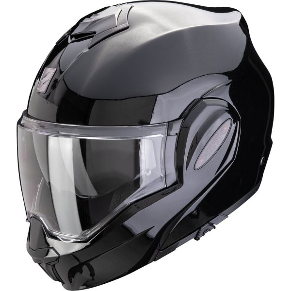 Casti Moto Flip-up (Modulabile) Scorpion Exo Casca Moto Flip-Up Exo Tech Evo Pro Solid Metal Black Glossy 24