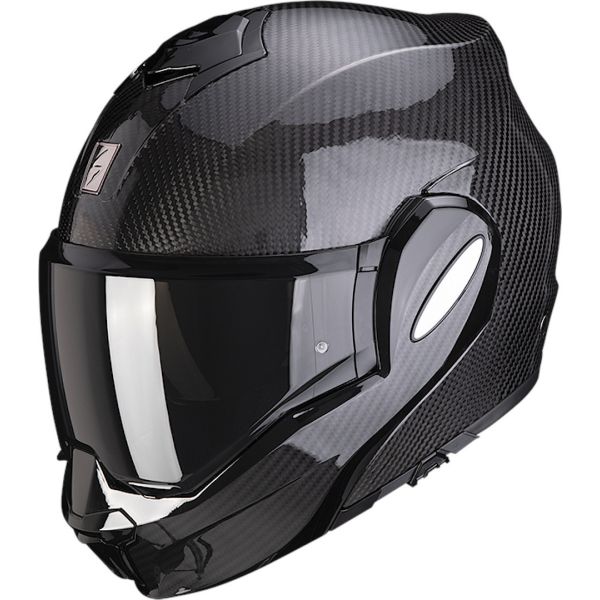 Casti Moto Flip-up (Modulabile) Scorpion Exo Casca Moto Flip-Up Exo Tech Evo Solid Carbon Black 24