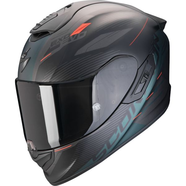 Casti Moto Integrale Scorpion Exo Casca Moto Full-Face EXO 1400 Evo 2 Air Luma Black Matt/Green 24