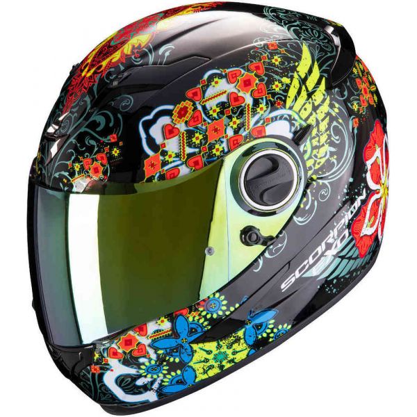 Full face helmets Scorpion Exo Moto Helmet Full-Face Exo 490 Divina Black/Red/Blue Chameleon