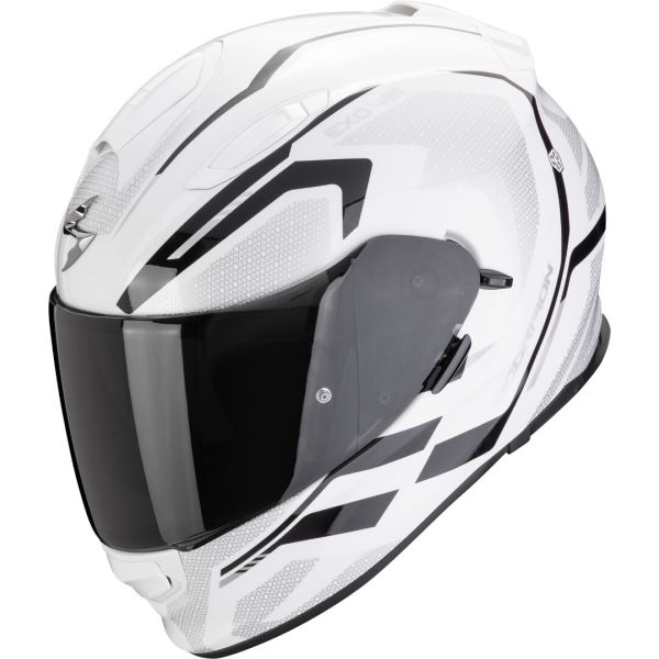 Casti Moto Integrale Scorpion Exo Casca Moto Full-Face EXO 491 Kripta White/Black 24